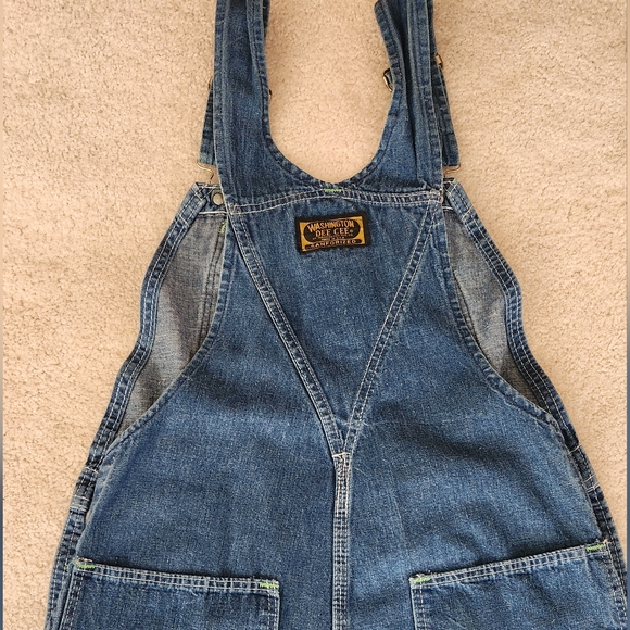 WASHINGTON DEE CEE 1970s SANFORIZED Denim Shorts Bib Overall Small/Medium VTG - Picture 5 of 10